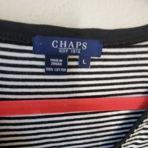 Chaps striped t-shirt‎ size large - Picture 3 of 5